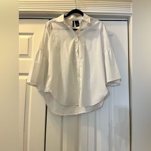 white button up top